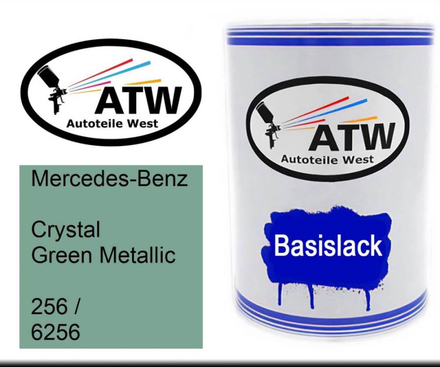 Mercedes-Benz, Crystal Green Metallic, 256 / 6256: 500ml Lackdose, von ATW Autoteile West.